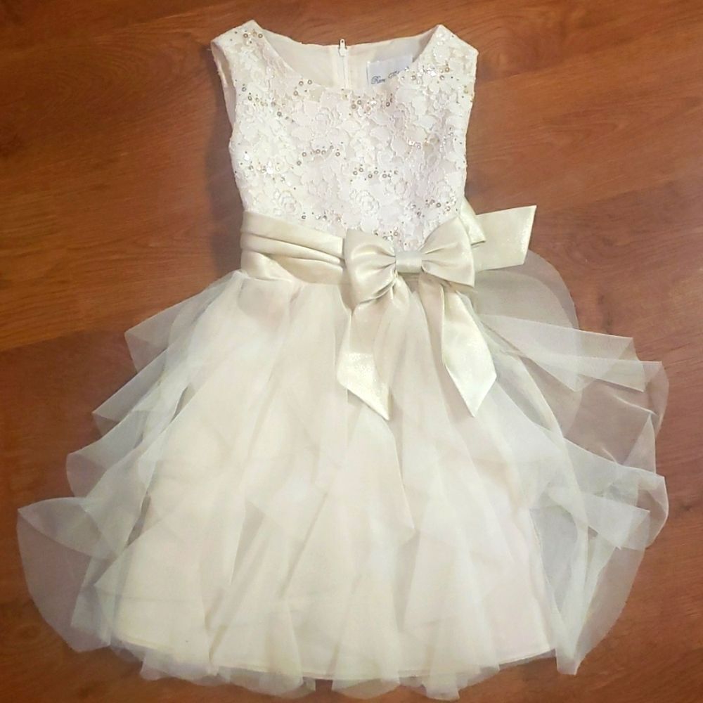 Tulle Lace Bow Girls Dress